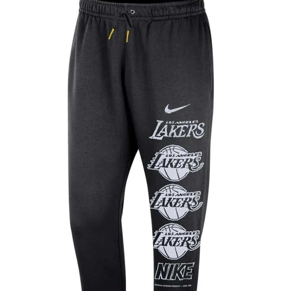 Ανδρικό Παντελόνι Φόρμα Μαύρο - Nike Los Angeles Lakers Courtside Club