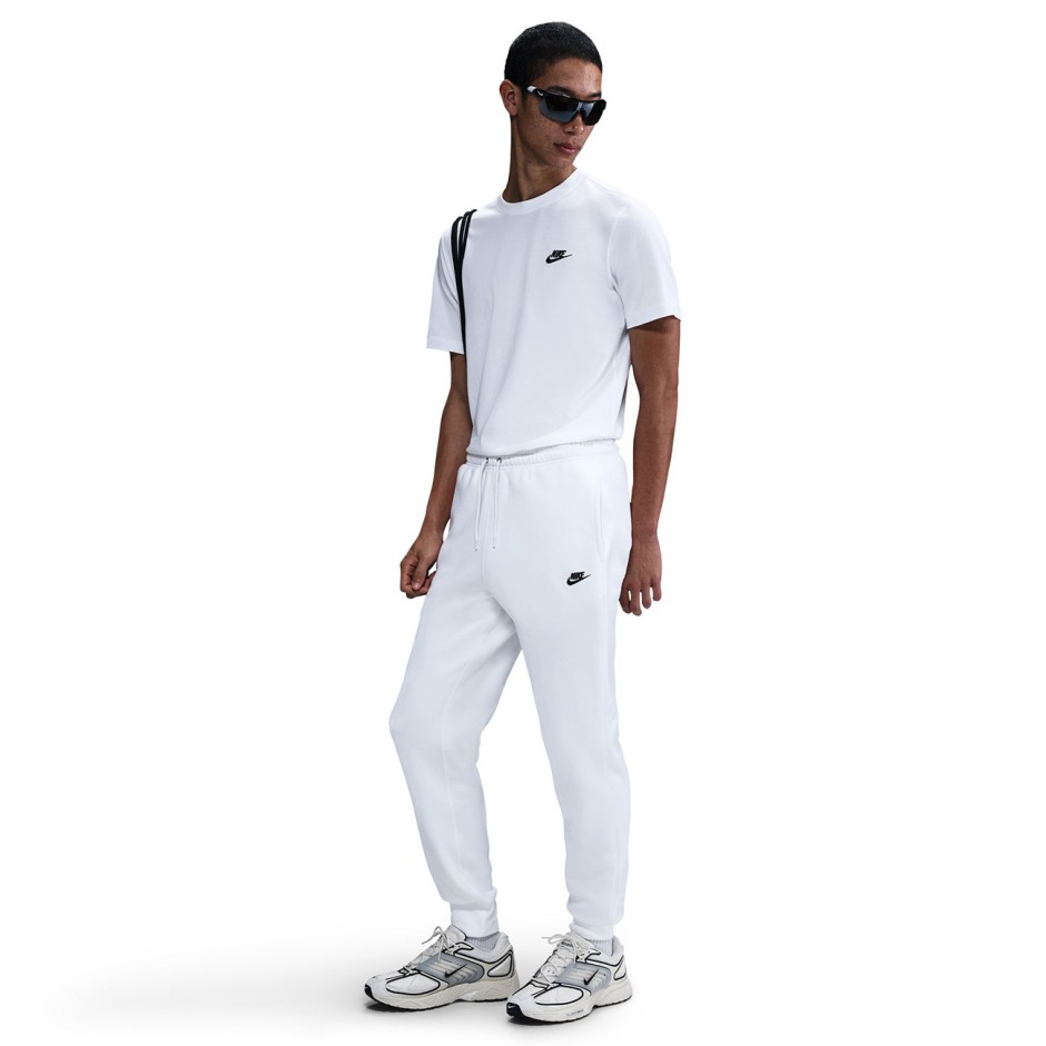 Ανδρικό Παντελόνι Φόρμα Λευκό - Nike Club