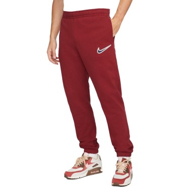 NIKE SPORTSWEAR SWOOSH MEN'S FLEECE TROUSERS DV0655-677 Red
