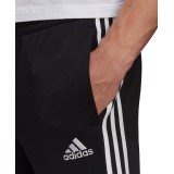 adidas Performance FRENCH TERRY TAPERED CUFF 3-STRIPES PANTS GK8831 Μαύρο