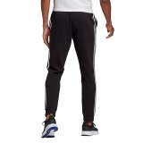 adidas Performance ESSENTIALS FLEECE TAPERED CUFF 3-STRIPES JOGGERS GK8821 Black Image 0