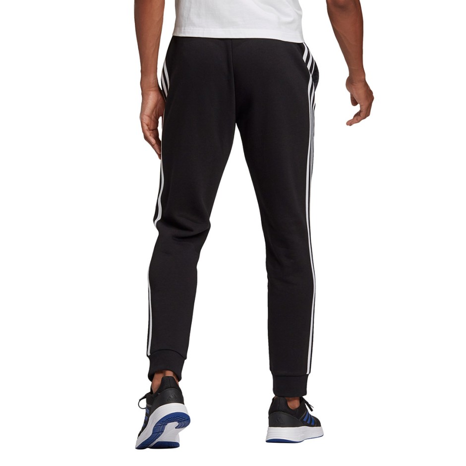 adidas Performance ESSENTIALS FLEECE TAPERED CUFF 3-STRIPES JOGGERS GK8821 Black