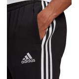 adidas Performance ESSENTIALS FLEECE TAPERED CUFF 3-STRIPES JOGGERS GK8821 Black Image 1