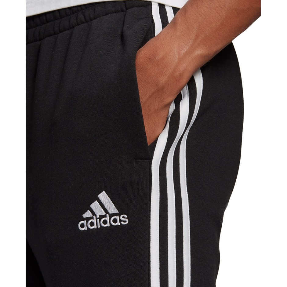 adidas Performance ESSENTIALS FLEECE TAPERED CUFF 3-STRIPES JOGGERS GK8821 Black