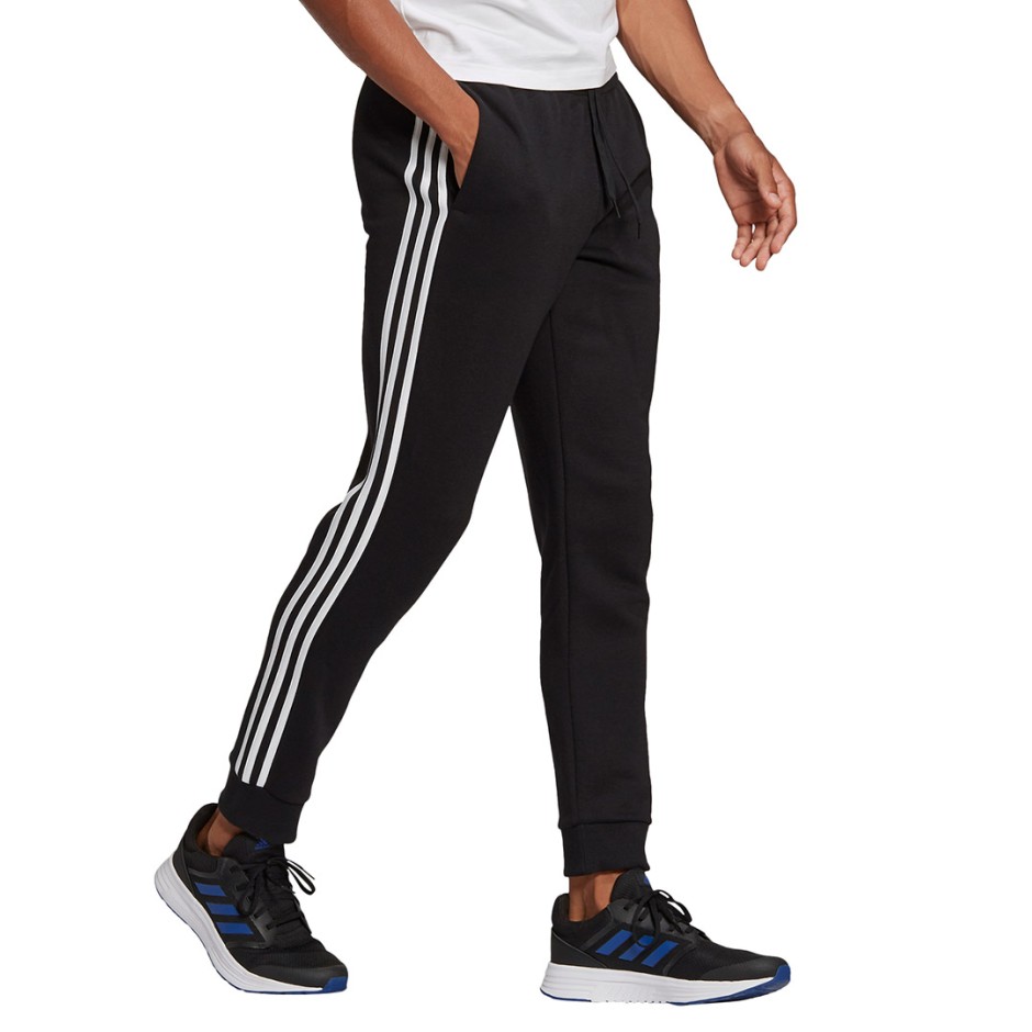 adidas Performance ESSENTIALS FLEECE TAPERED CUFF 3-STRIPES JOGGERS GK8821 Black