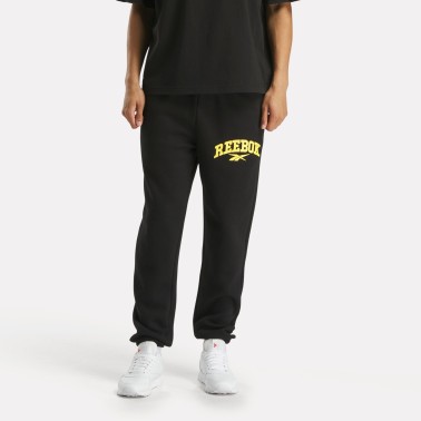 Reebok VARSITY HIGH DENSITY FLEECE PANTS 100240307 Μαύρο
