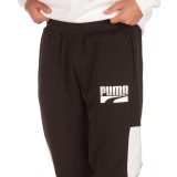PUMA REBEL BLOCK MEN'S SWEATPANTS 580548-01 Black Image 1