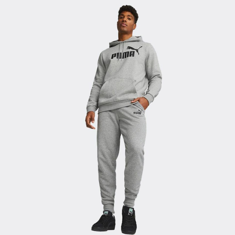 Ανδρικό Παντελόνι Φόρμα Γκρι - PUMA Essentials No. 1 Logo