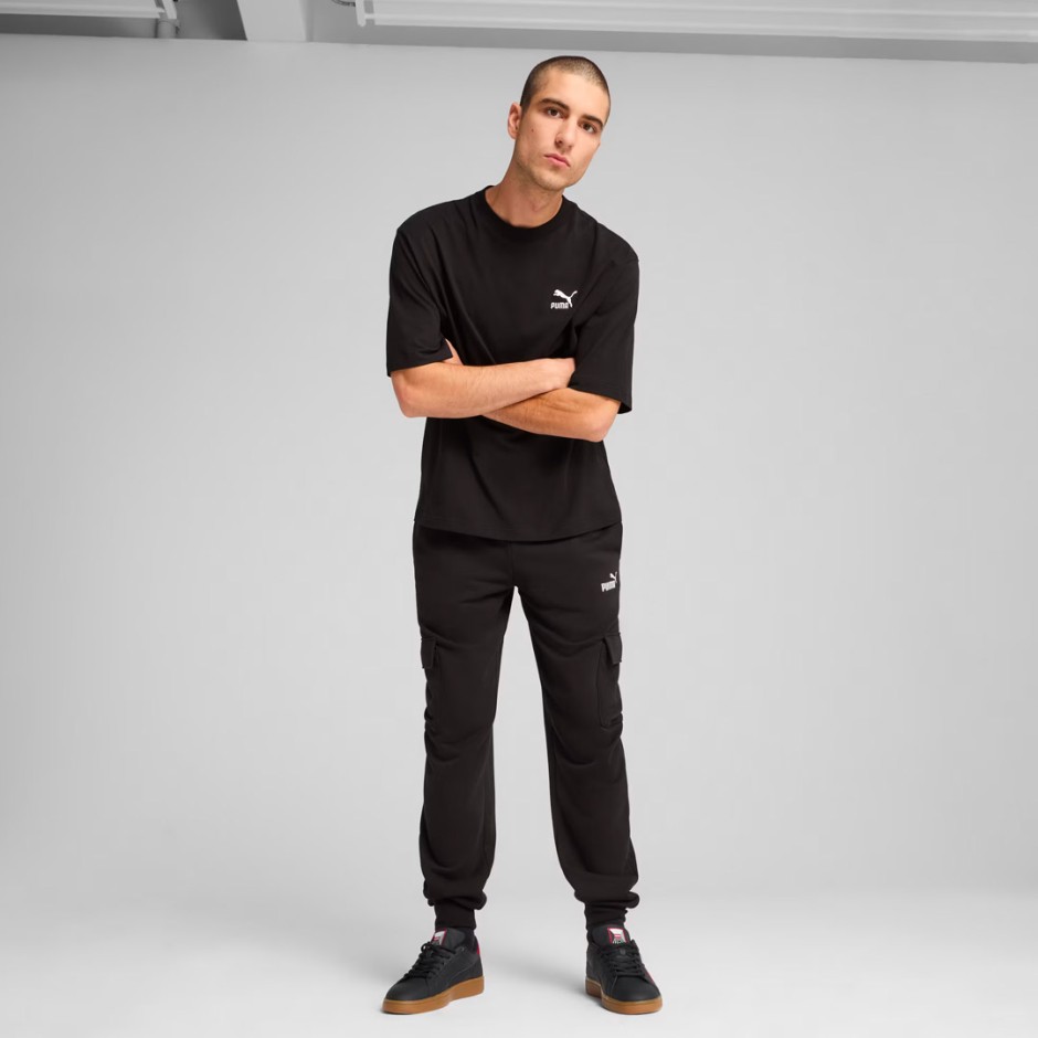 Ανδρικό Παντελόνι Φόρμα Μαύρο - PUMA Essentials No. 1 Logo Cargo