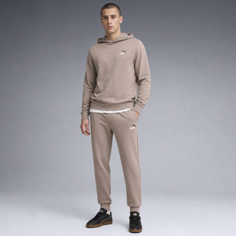 Ανδρικό Παντελόνι Φόρμα Μπεζ - PUMA Essentials 2 Color No. 1 Logo