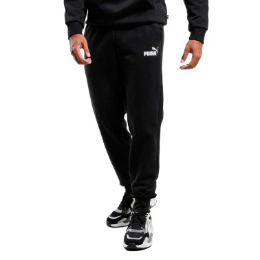 Ανδρικό Παντελόνι Φόρμα Μαύρο - Puma Essentials Logo