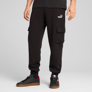 Ανδρικό Παντελόνι Φόρμα Μαύρο - PUMA Essentials No. 1 Logo Cargo