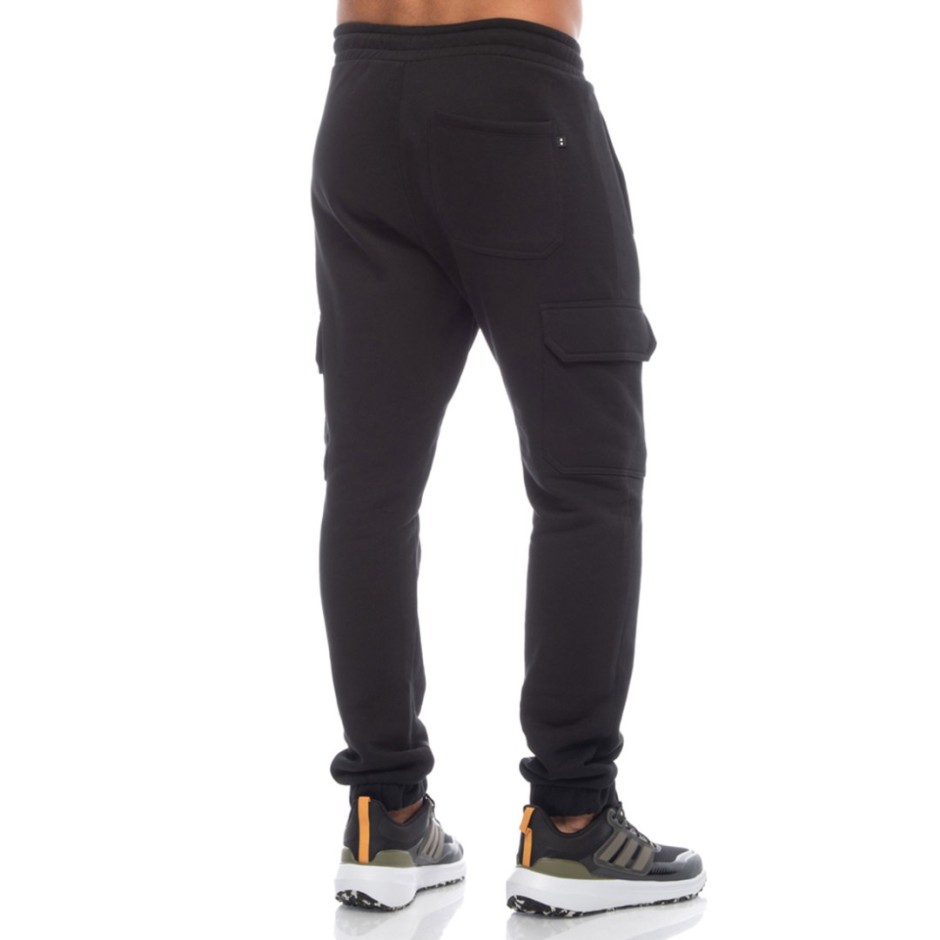 Ανδρικό Παντελόνι Φόρμα Μαύρο - Be:Nation Side Pockets Elastic Hem