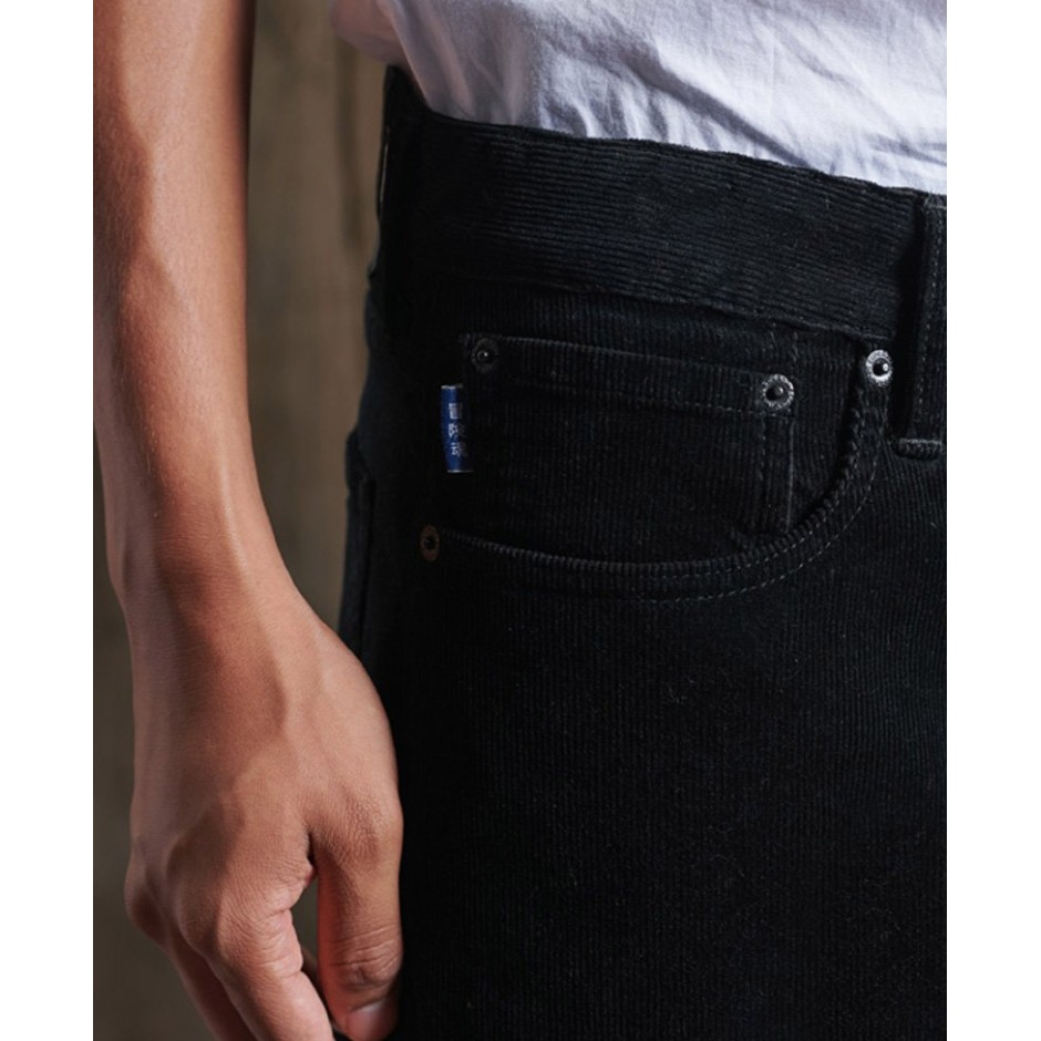 SUPERDRY STRAIGHT CORD 5 PKT M7010193A-12A Μαύρο