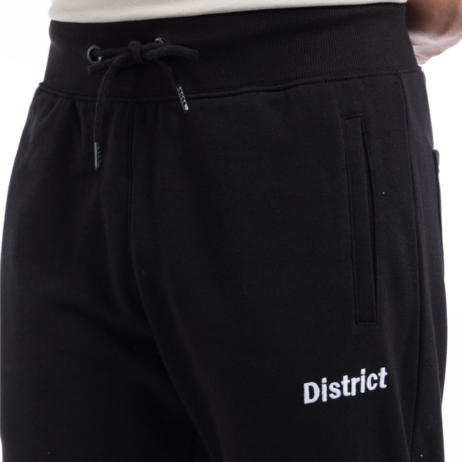 Ανδρικό Παντελόνι Φόρμα Μαύρο - District75