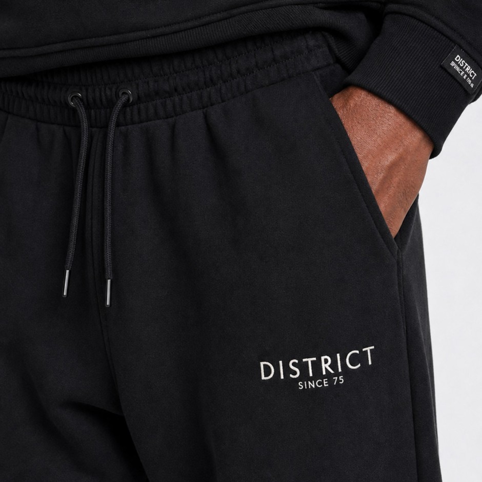 Ανδρικό Παντελόνι Φόρμα Μαύρο - District75