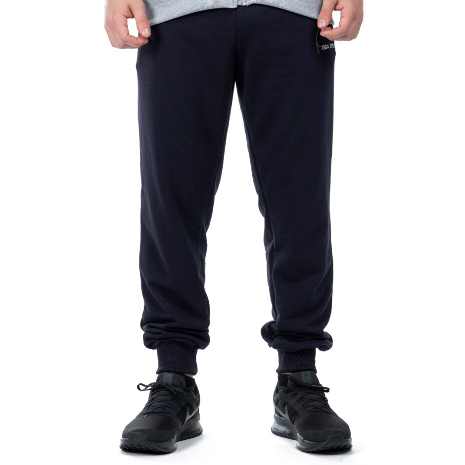 GSA SPORT REGULAR FITCOTTON JOGGERS (BRUSHED) 28-1409-BLUE MARINE Blue