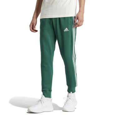 adidas Sportswear Essentials French Terry Tapered Cuff 3-Stripes Κυπαρισσί - Ανδρικό Παντελόνι Φόρμα