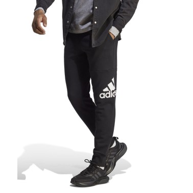 adidas Sportswear Essentials French Terry Tappered Cuff Logo Μαύρο - Ανδρικό Παντελόνι Φόρμα