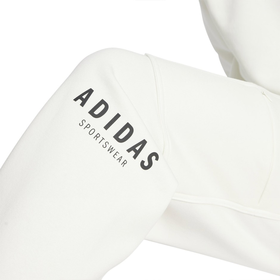 Ανδρικό Παντελόνι Φόρμα Εκρού - adidas Sportswear ALL SZN Fleece Graphic Loose Cargo