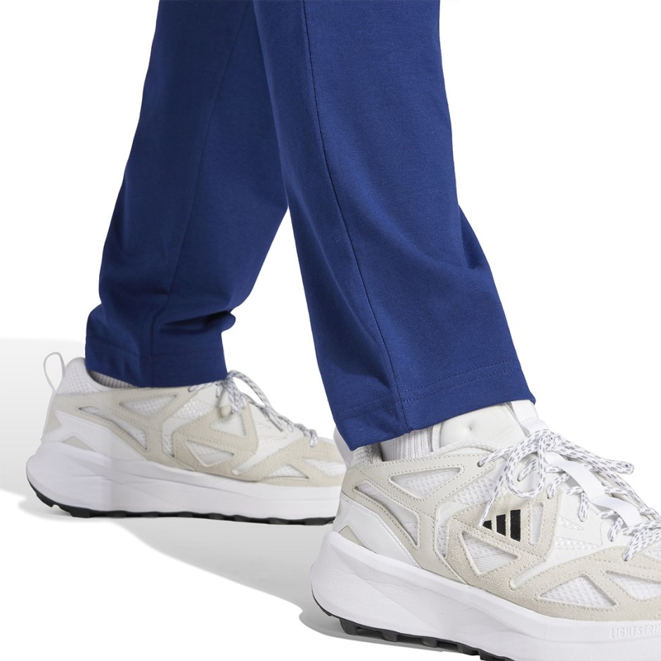 Ανδρικό Παντελόνι Φόρμα Μπλε - adidas Sportswear Essentials Small Logo Single Terry