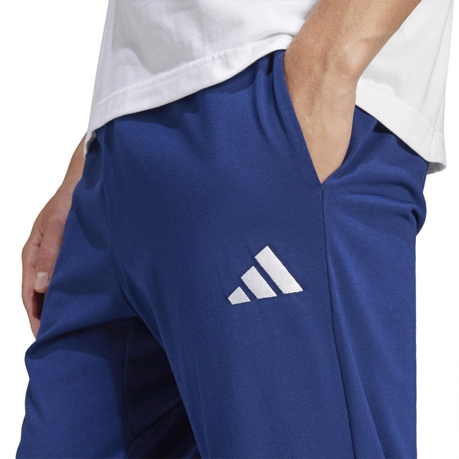 Ανδρικό Παντελόνι Φόρμα Μπλε - adidas Sportswear Essentials Small Logo Single Terry