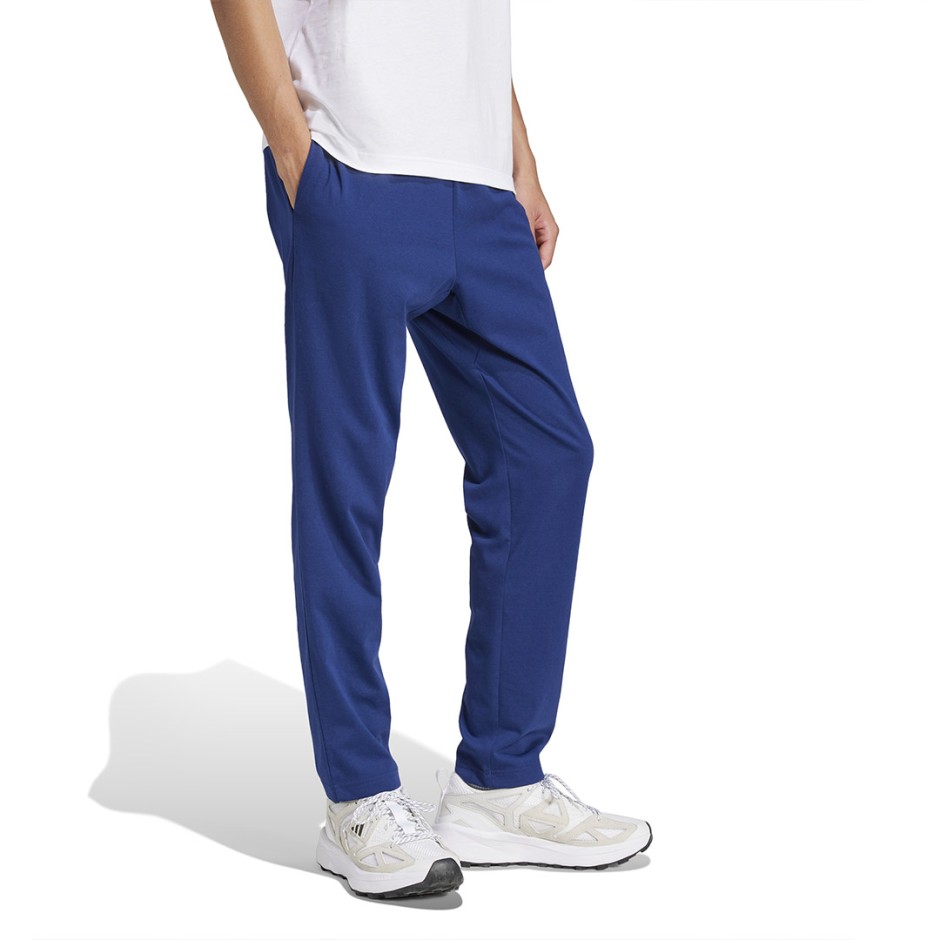 Ανδρικό Παντελόνι Φόρμα Μπλε - adidas Sportswear Essentials Small Logo Single Terry