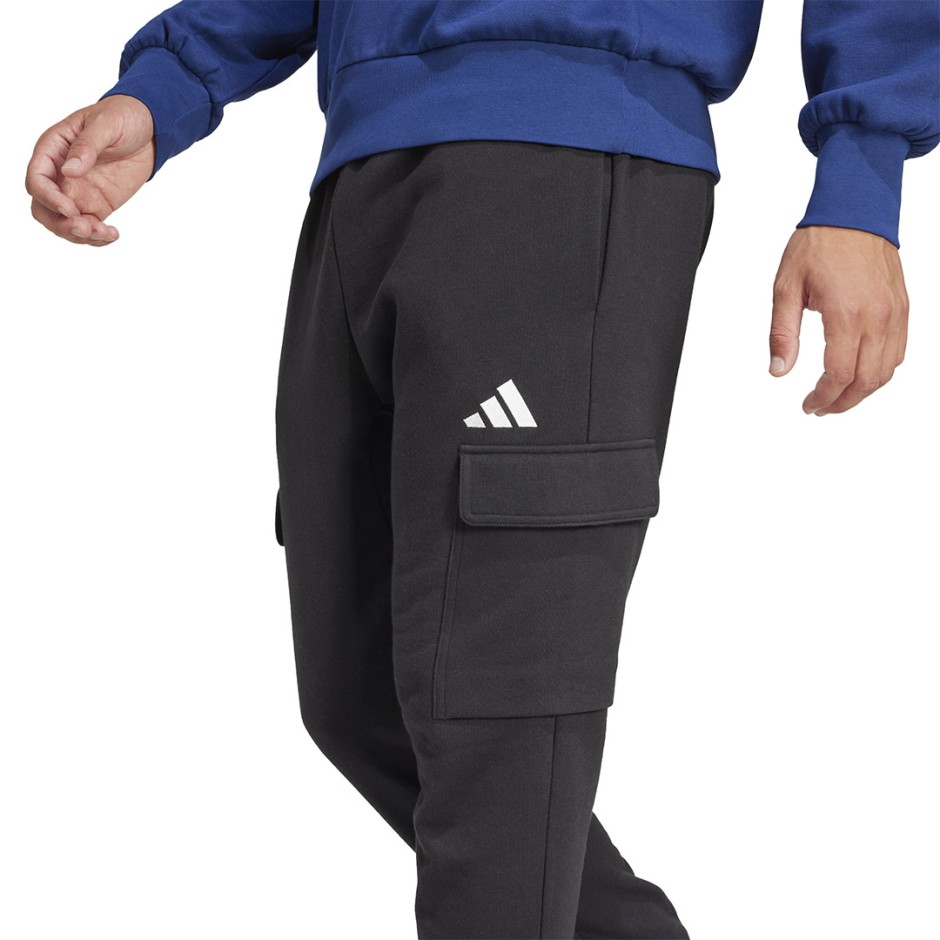 Ανδρικό Παντελόνι Φόρμα Μαύρο - adidas Sportswear Essentials Feelcozy French Terry