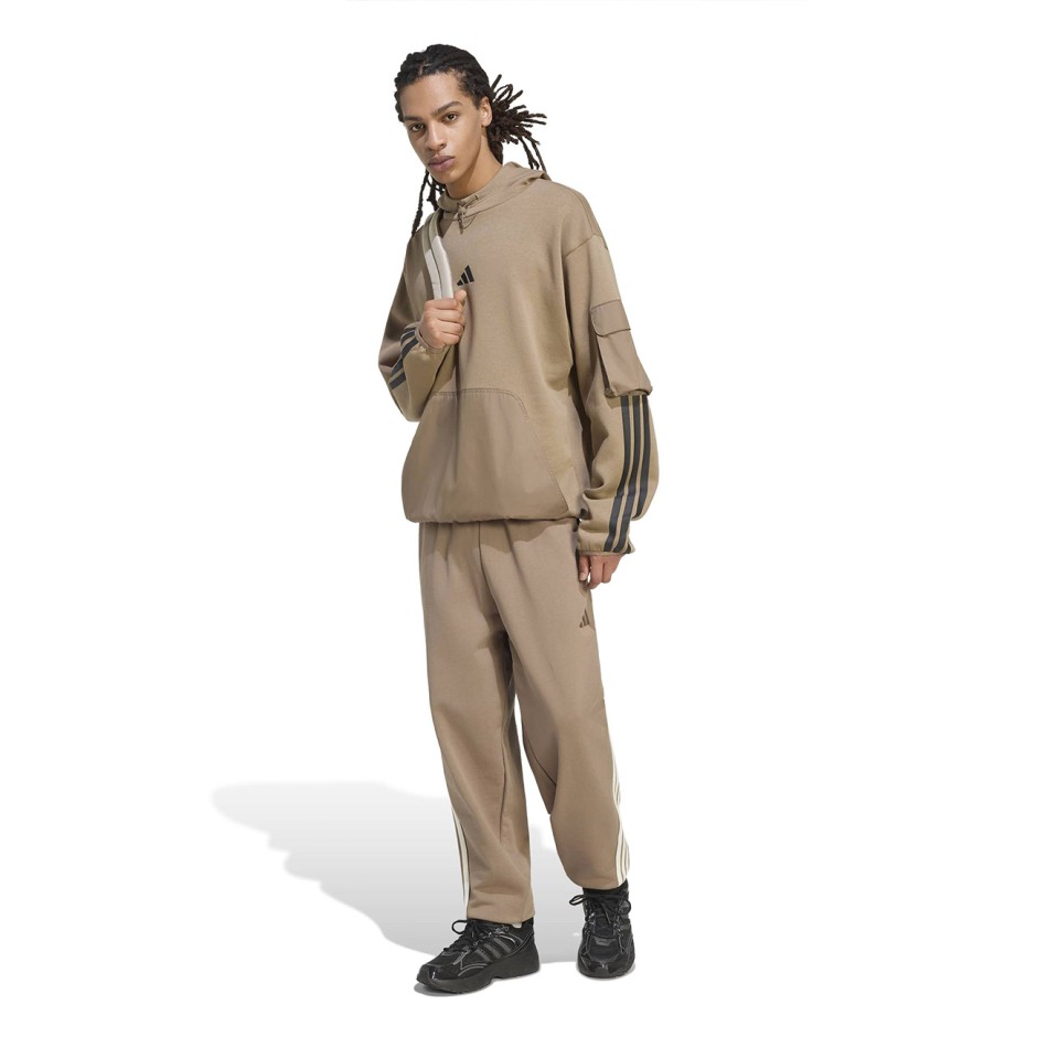 Men's Pants Κhaki - adidas Sportswear KIT 3-Stripes Regular Cuffed