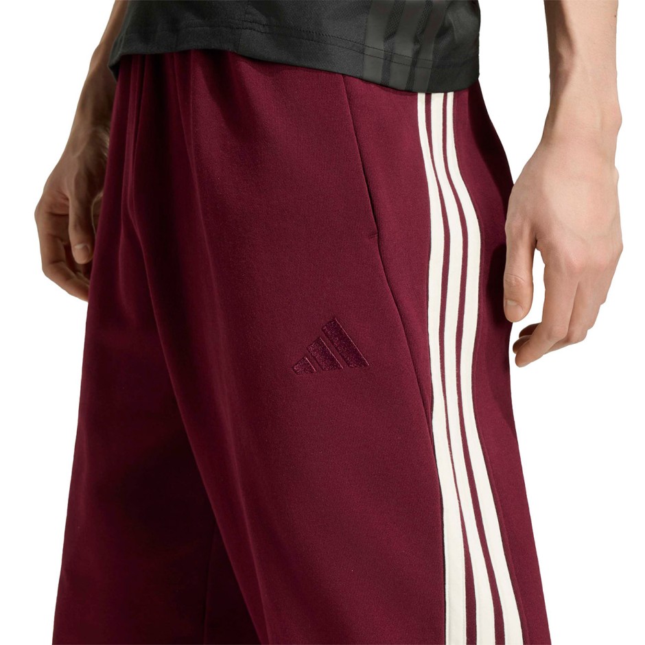 Ανδρικό Παντελόνι Φόρμα Μπορντό - adidas Sportswear KIT 3-Stripes Regular Cuffed