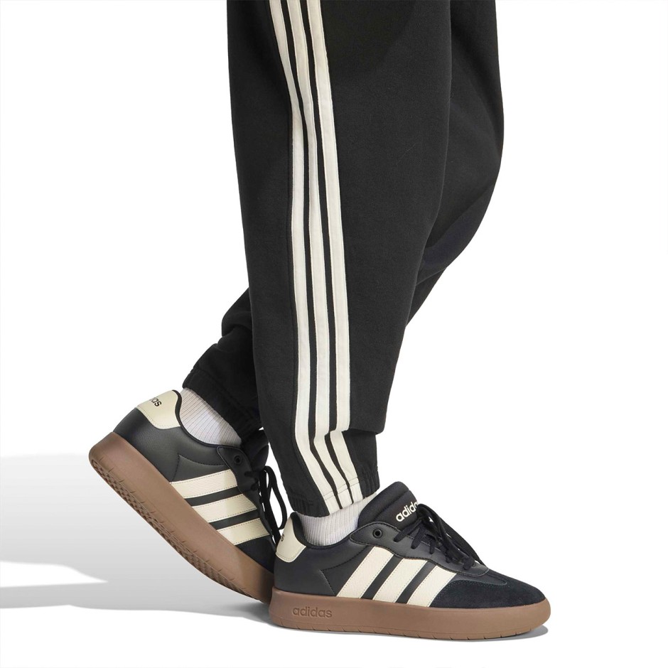 Men's Pants Black - adidas Sportswear KIT 3-Stripes Regular Cuffed
