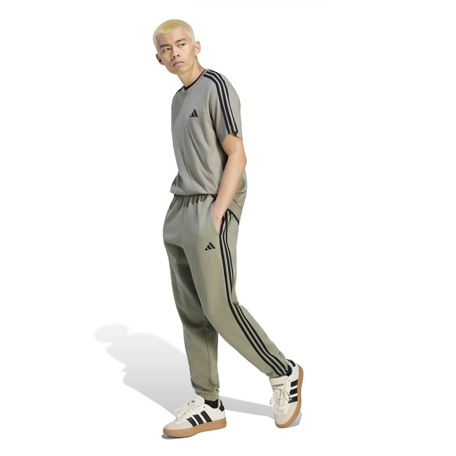 Men's Pants Beige - adidas Sportswear Essentials 3-Stripes Fleece