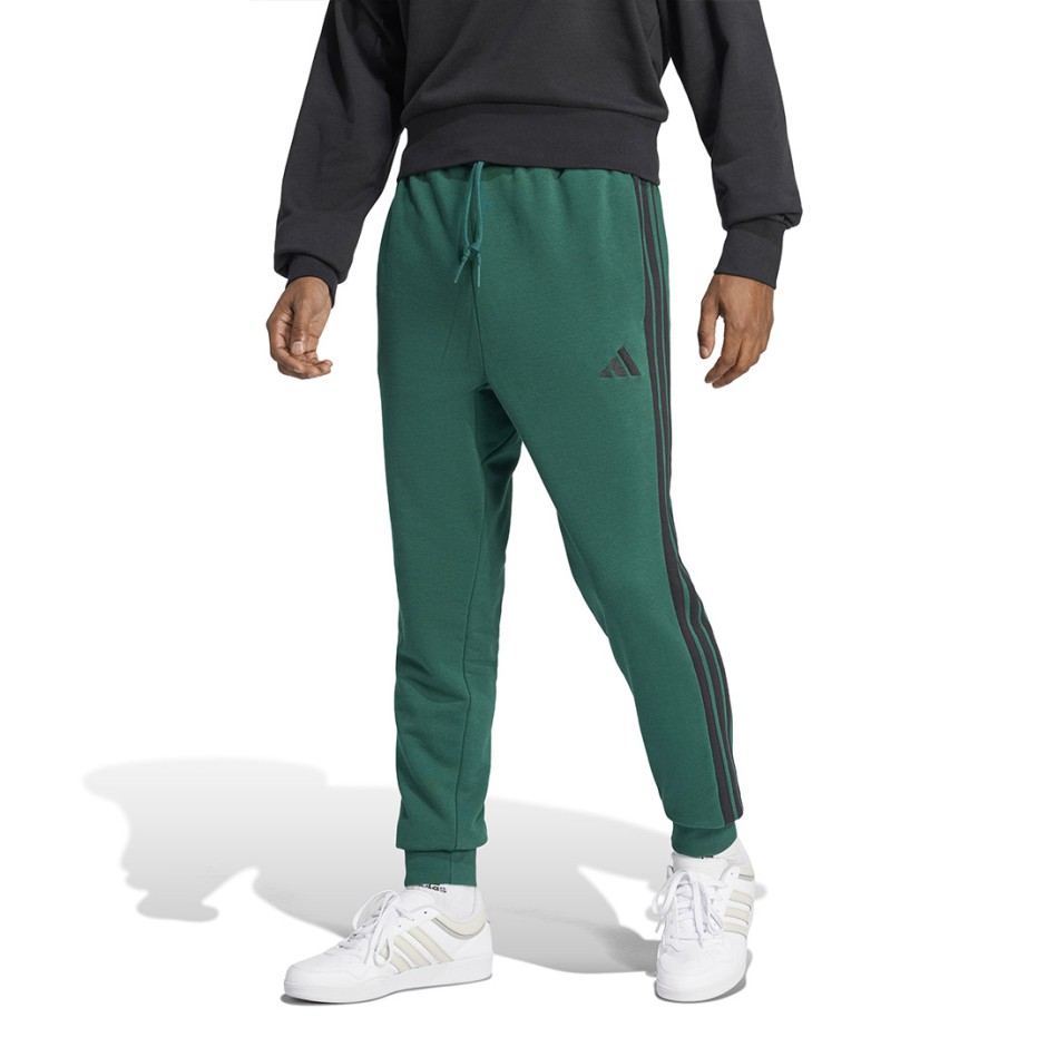 Ανδρικό Παντελόνι Φόρμα Κυπαρισσί - adidas Sportswear Essential 3-Stripes French Terry