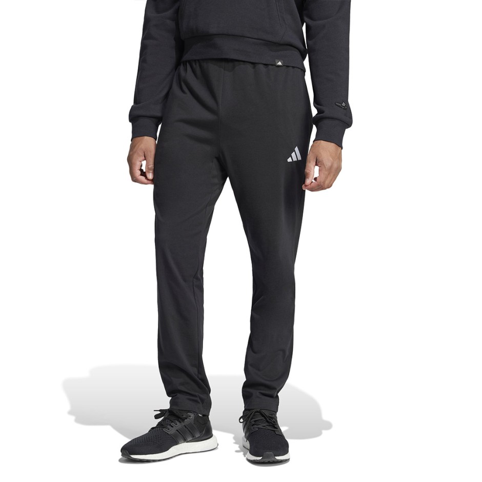 Ανδρικό Παντελόνι Φόρμα Μαύρο - adidas Sportswear Essentials Small Logo Single Terry