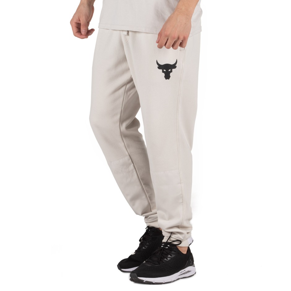 UNDER ARMOUR PROJECT ROCK TERRY JOGGERS 1355634-110 Λευκό