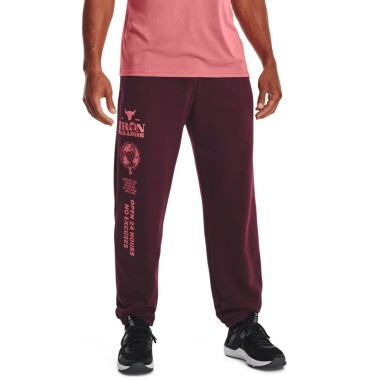 Ανδρικό Παντελόνι Φόρμα Προπόνησης UNDER ARMOUR PROJECT ROCK HWT TERRY PNT Μπορντό 1373568-600 