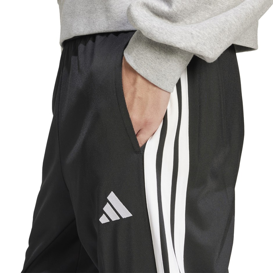 Ανδρικό Παντελόνι Φόρμα Μαύρο - adidas Sportswear 3-Stripes Essentials Tricot Regular Tapered