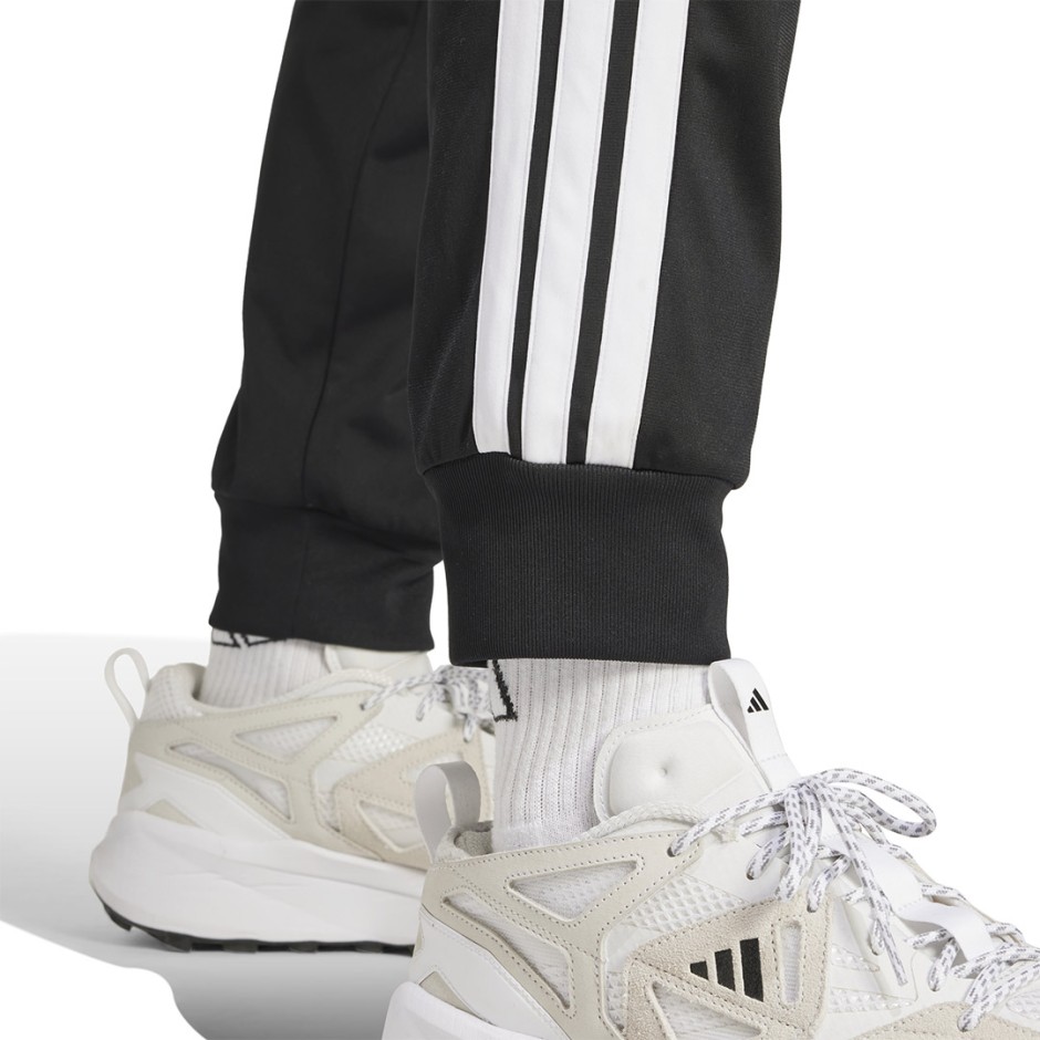 Ανδρικό Παντελόνι Φόρμα Μαύρο - adidas Sportswear 3-Stripes Essentials Tricot Regular Tapered
