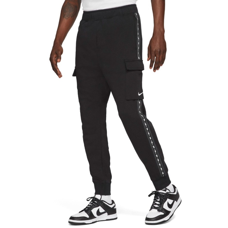 NIKE SPORTSWEAR MEN'S FLEECE CARGO PANTS DM4680-010 Black