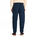 Ανδρικό Παντελόνι Μπλε - Timberland Claremont Washed Peached Twill Pleated  Εικόνα 0