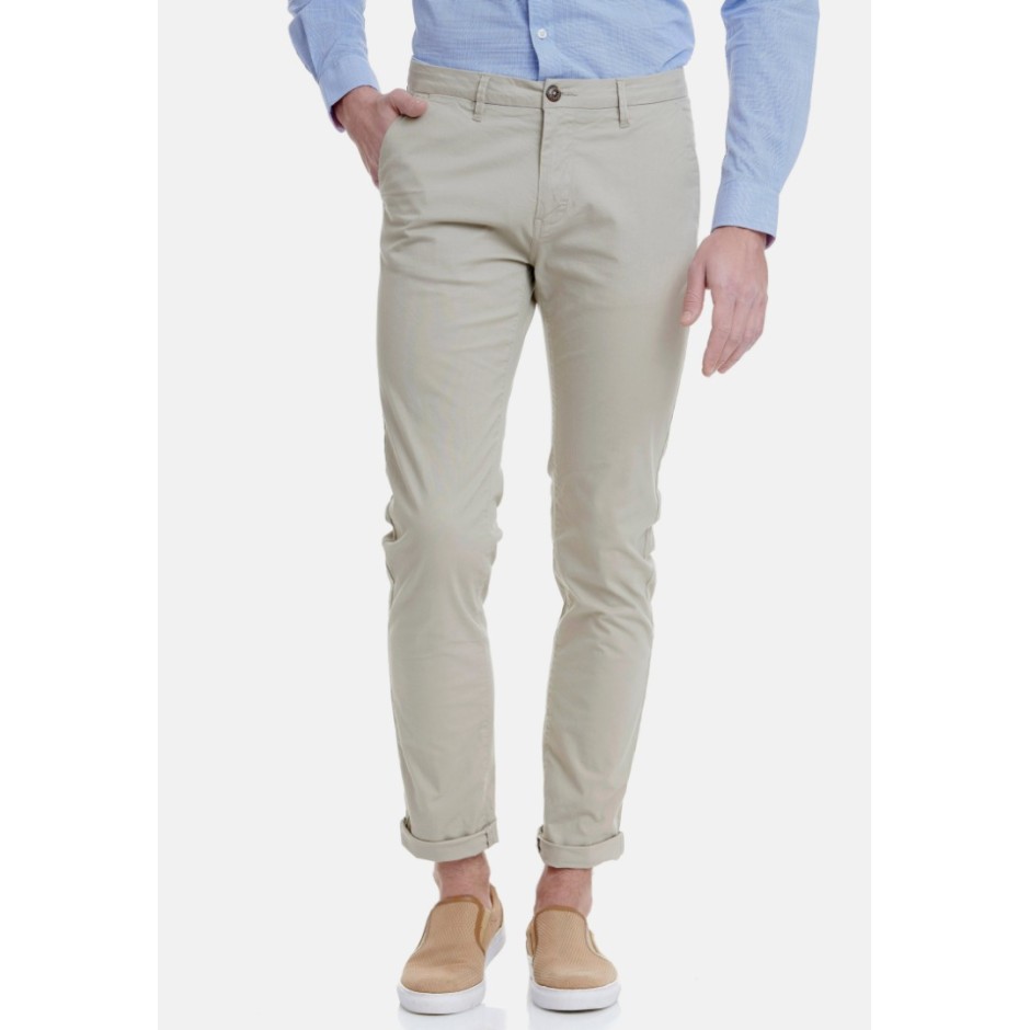 ΑΝΔΡΙΚΟ ΠΑΝΤΕΛΟΝΙ CHINO FUNKY BUDDHA FBM00100102-GREIGE Γκρί