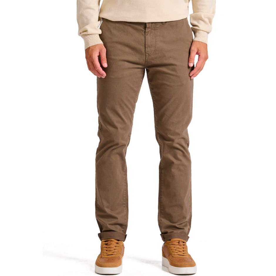Ανδρικό Παντελόνι Chino Καφέ - Funky Buddha The Essentials