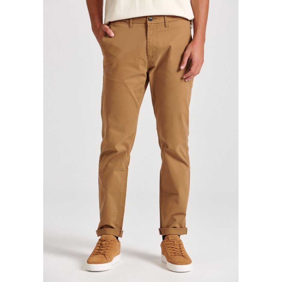Ανδρικό Παντελόνι Chino Μπεζ - Funky Buddha The Essentials