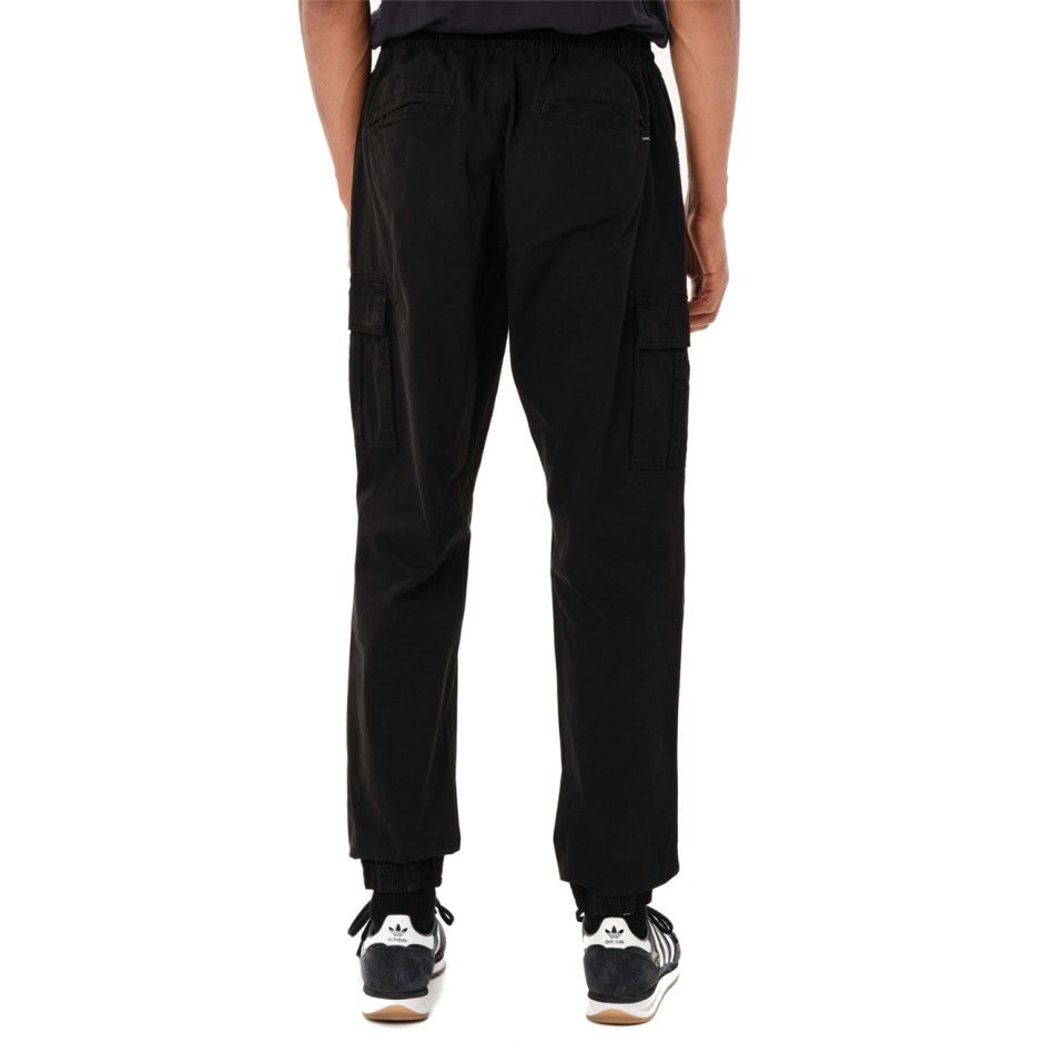 EMERSON MEN'S ELASTICATED CUFFED CARGO PANTS 262.EM42.07-BLACK Μαύρο