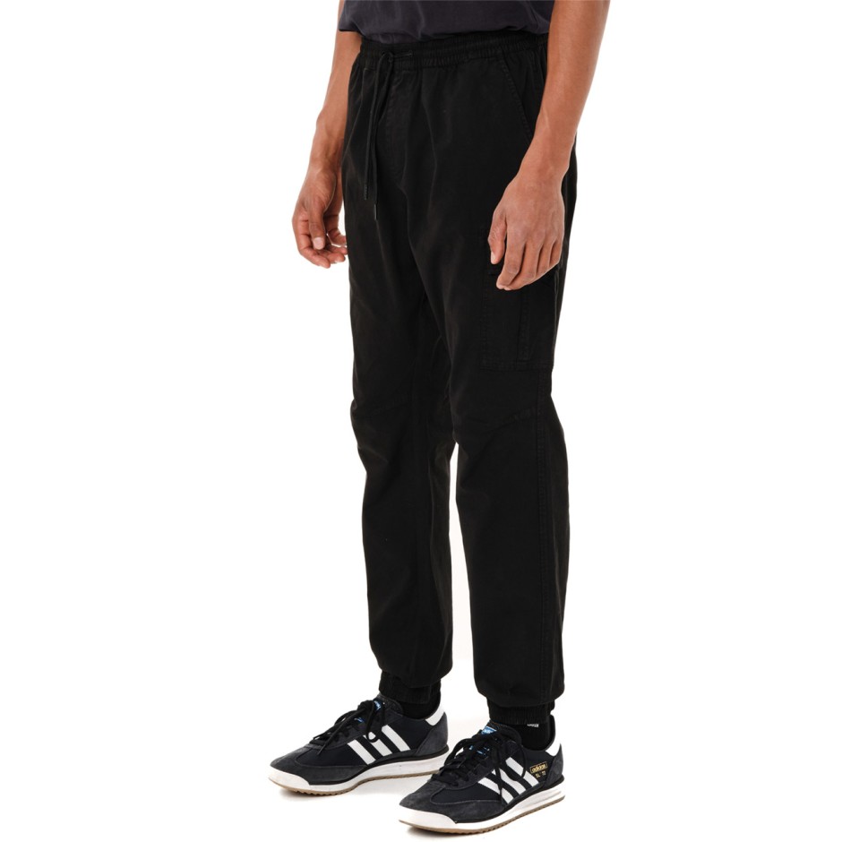 EMERSON MEN'S ELASTICATED CUFFED CARGO PANTS 262.EM42.07-BLACK Μαύρο