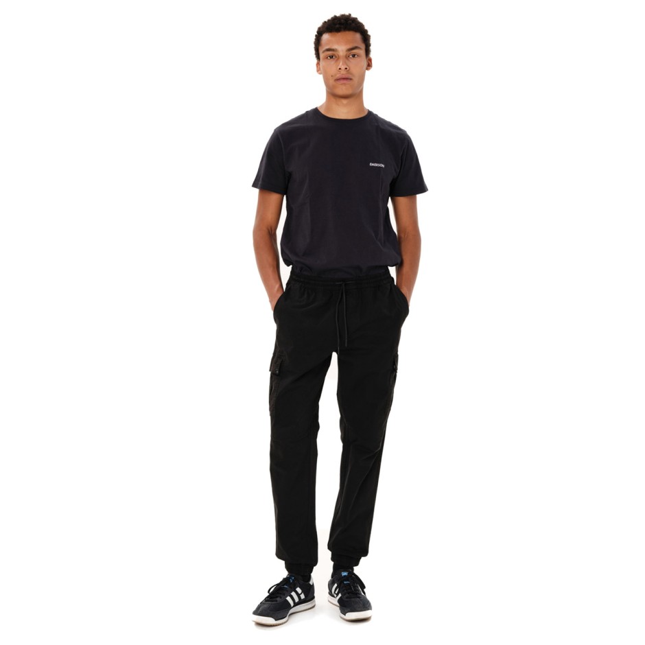EMERSON MEN'S ELASTICATED CUFFED CARGO PANTS 262.EM42.07-BLACK Μαύρο