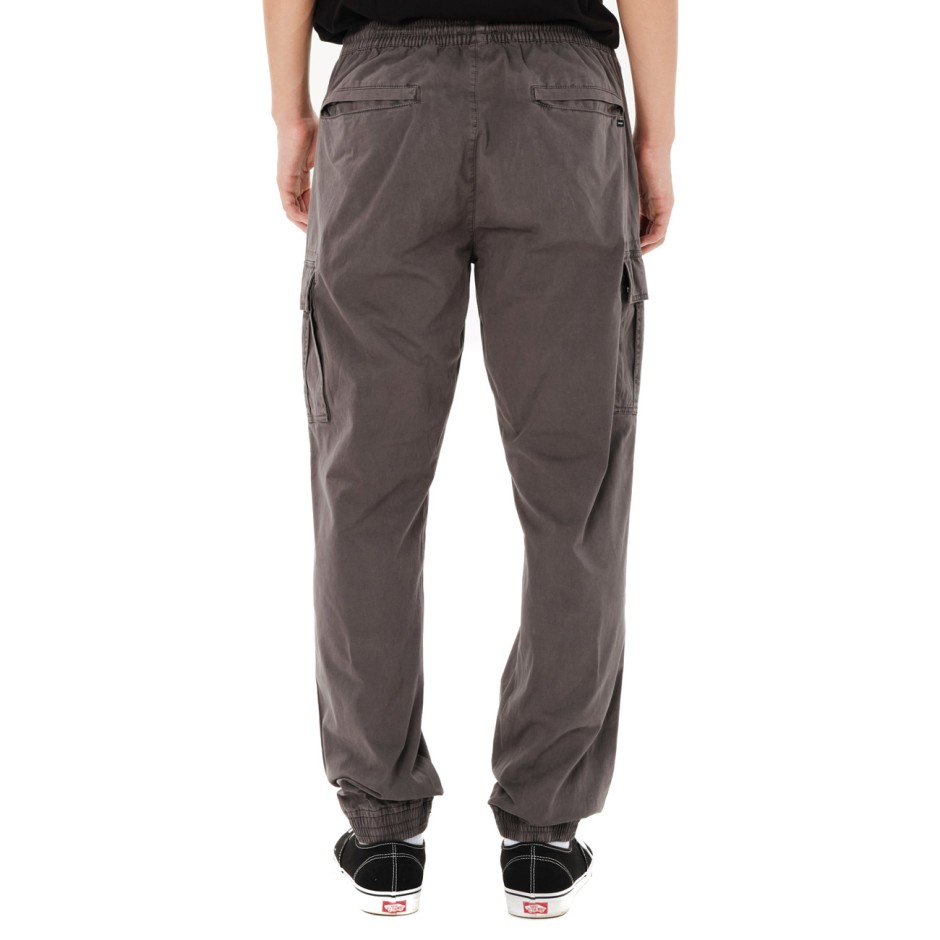 EMERSON MEN'S ELASTICATED CUFFED CARGO PANTS 262.EM42.07-CHOCOLATE PLUM Ανθρακί
