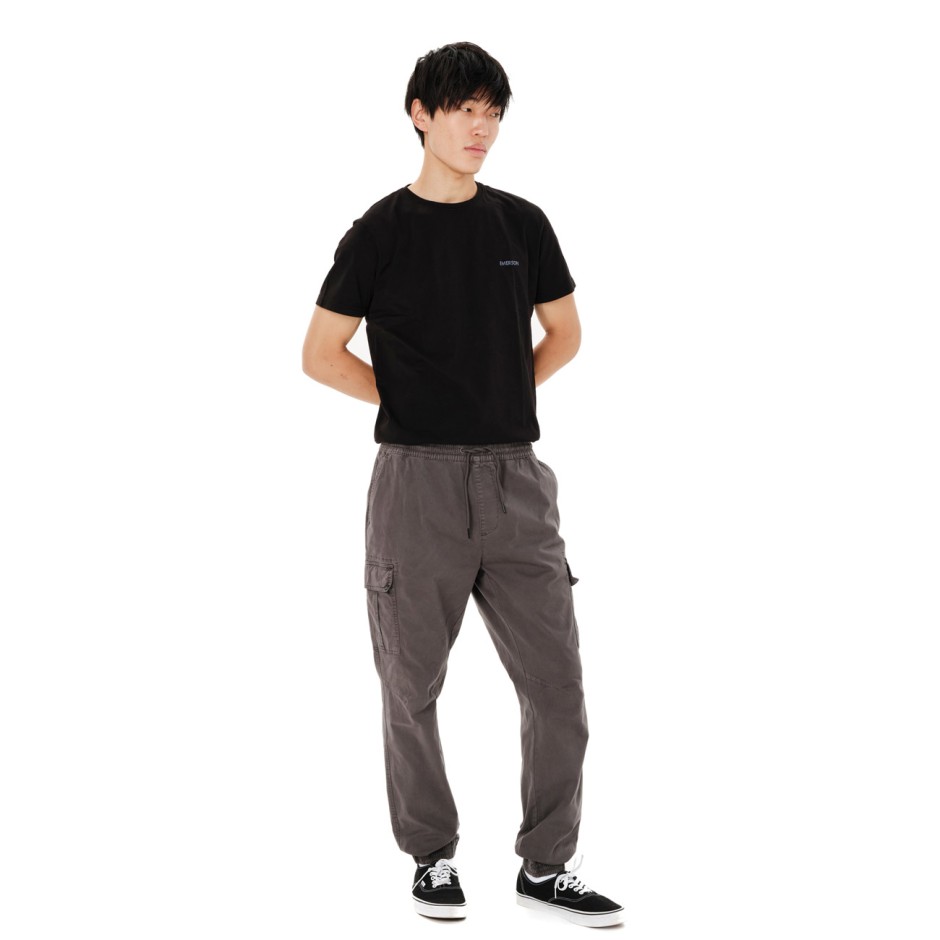 EMERSON MEN'S ELASTICATED CUFFED CARGO PANTS 262.EM42.07-CHOCOLATE PLUM Ανθρακί