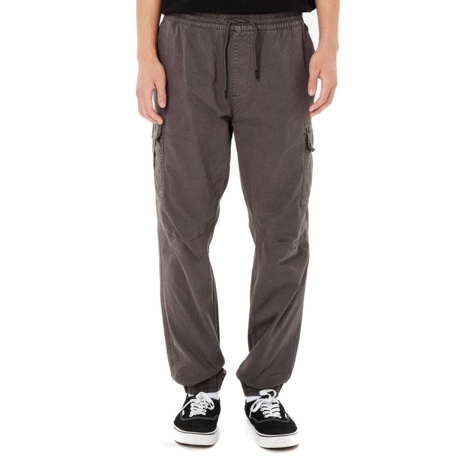 EMERSON MEN'S ELASTICATED CUFFED CARGO PANTS 262.EM42.07-CHOCOLATE PLUM Ανθρακί