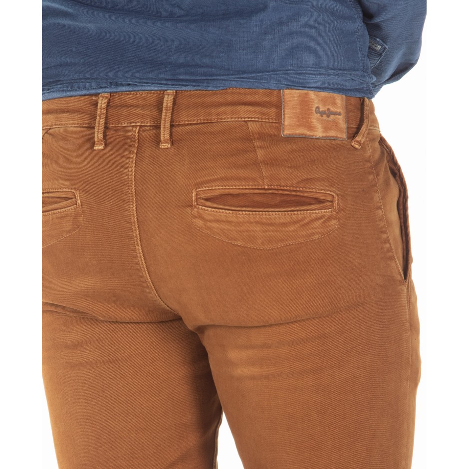 PEPE JEANS JAMES WASHED EFFECT TROUSERS PM210943YB22-142 Μουσταρδί